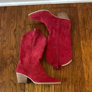 Altar’d State sz 8 Red Suede Western Boots